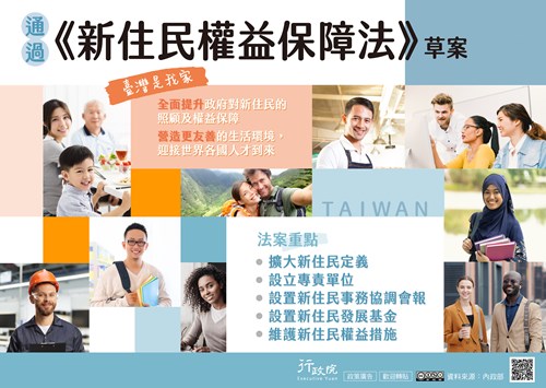 推廣「新住民權益保障法草案」政策圖文說明資料
